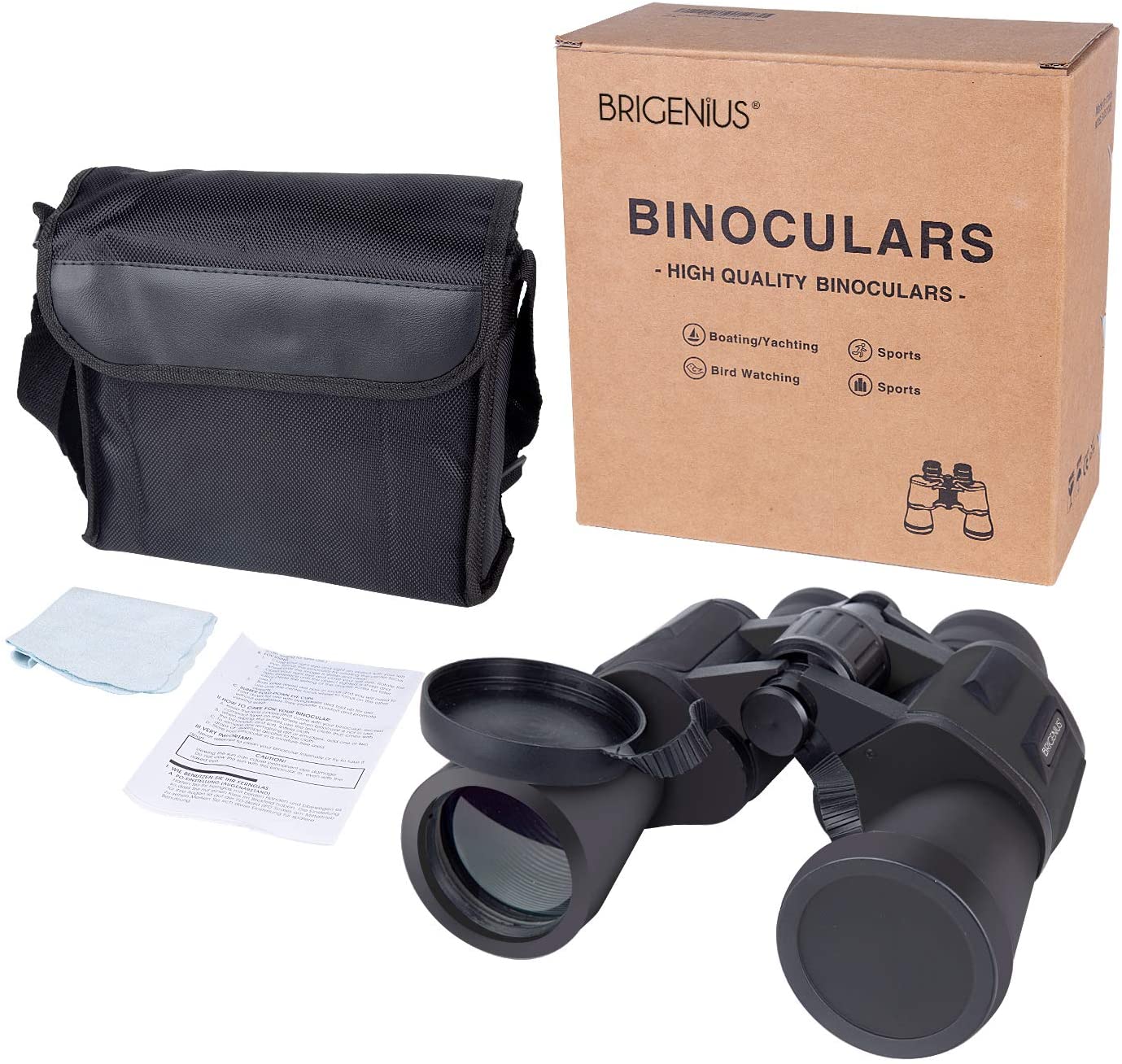 Hugerstar Binoculars 10x50, Binoculars for Adults, Binoculars for Bird Watching, HD Full-size High Powerful Binoculars Night Vision for Outdoors Football Safari Sightseeing Climbing Hiking Hunting